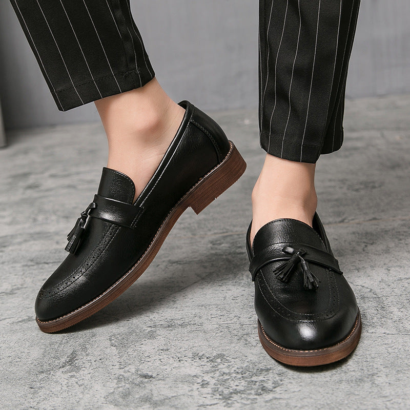 London Genuine Leather Tassel Loafers