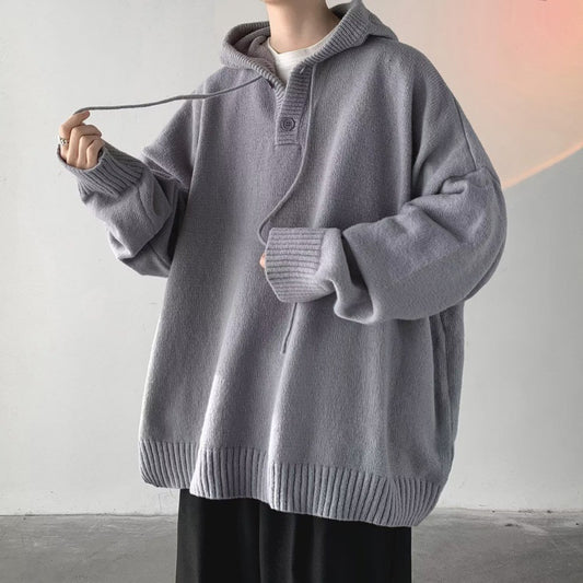 Hype Oversized Knitted Hoodie