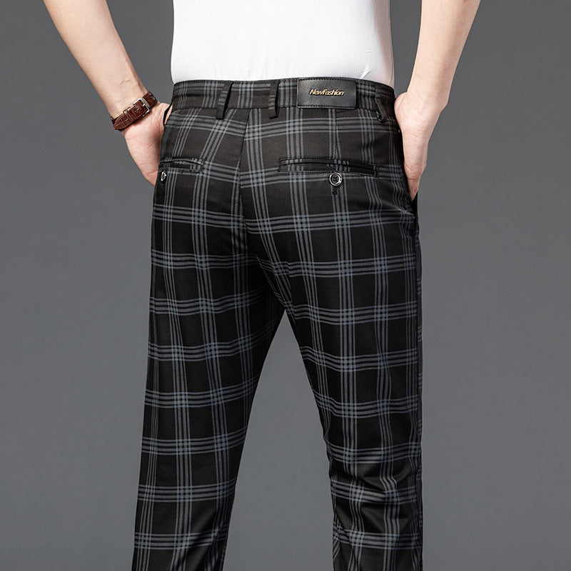 Ascot Plaid Stretch Trousers