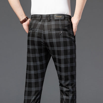 Ascot Plaid Stretch Trousers