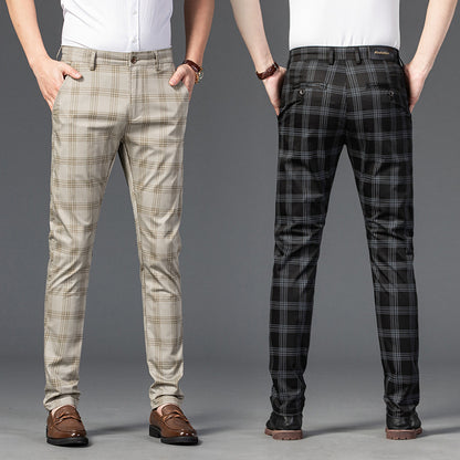 Ascot Plaid Stretch Trousers