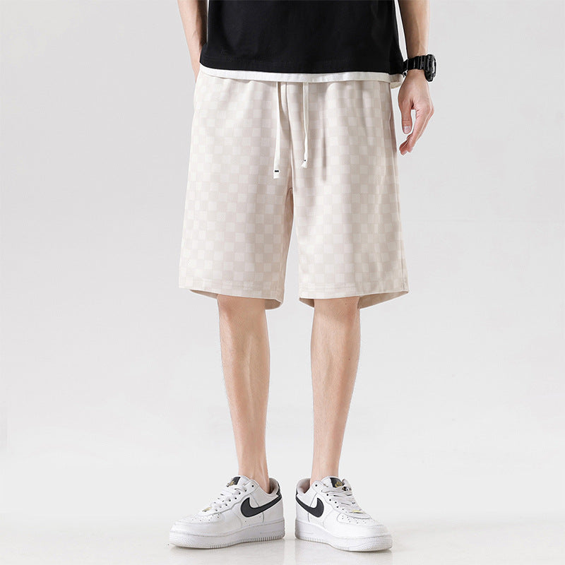 Hype Checkered Corduroy Shorts