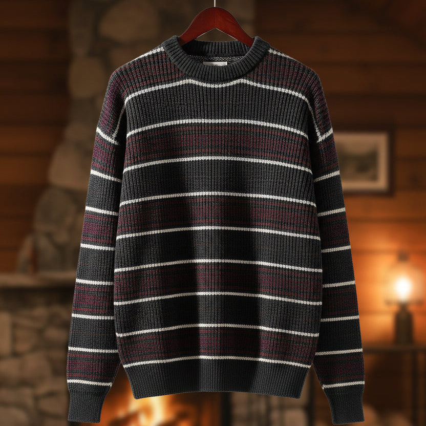 Marled Wool Stripe Sweater