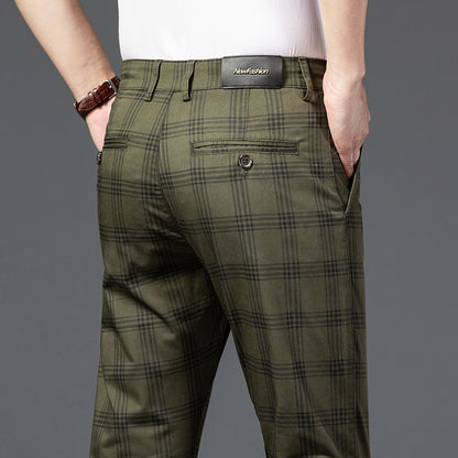 Ascot Plaid Stretch Trousers