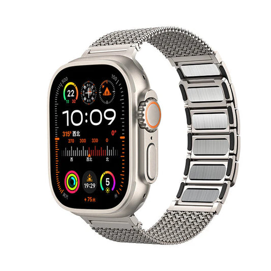 Titanium Braided Stainless Steel Apple Watch Band