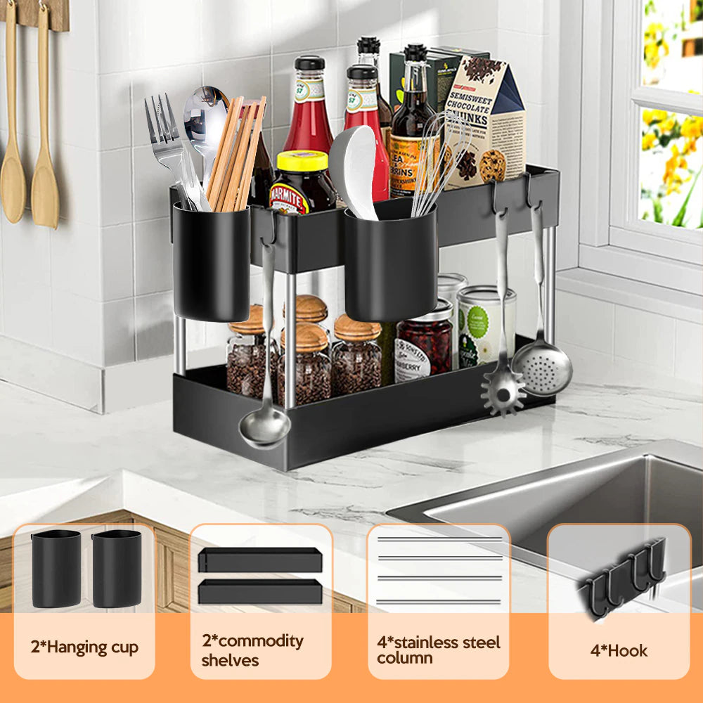 Streamlined Storage: 2-Tier Storage Rack – Euploria