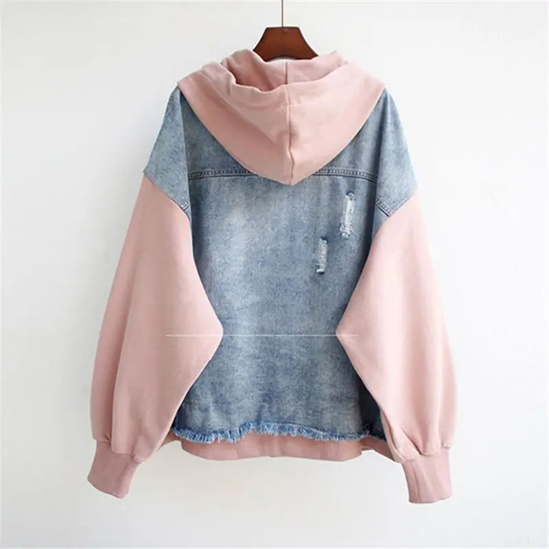 Varsity Denim Hoodie