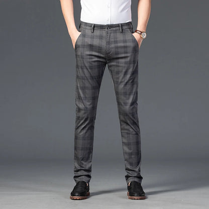 Ascot Plaid Stretch Trousers