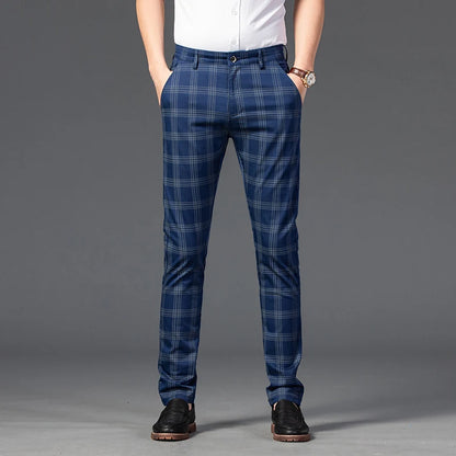 Ascot Plaid Stretch Trousers