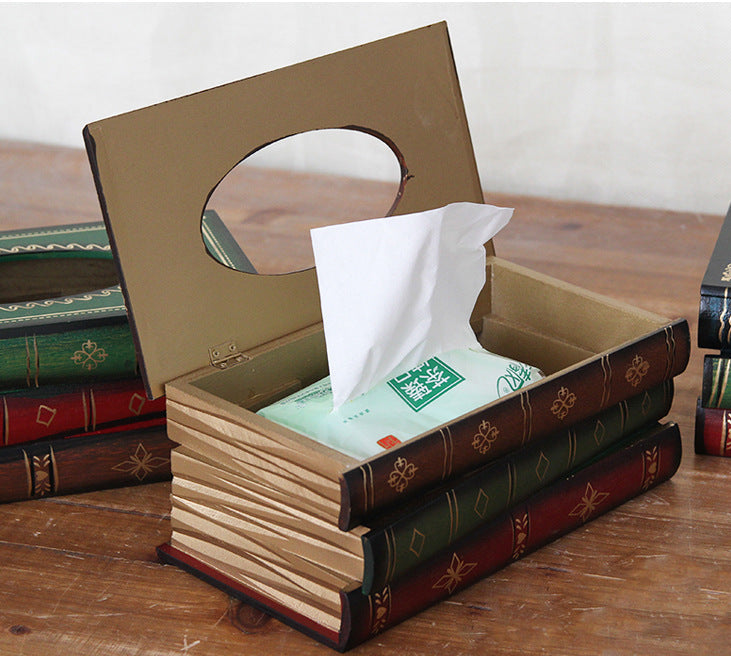 Vintage Book Tissue Holder