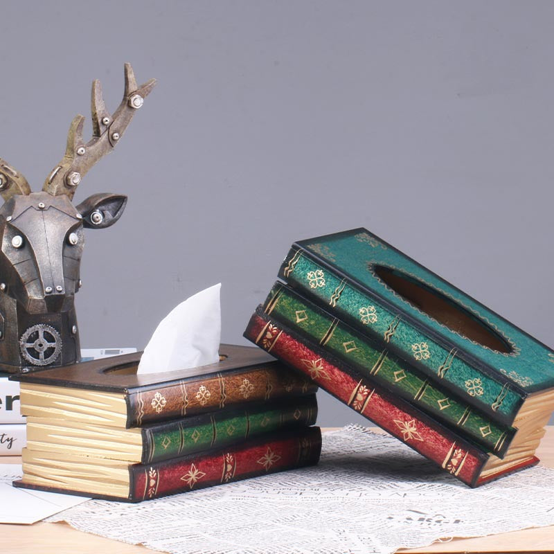 Vintage Book Tissue Holder