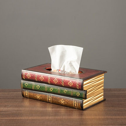 Vintage Book Tissue Holder