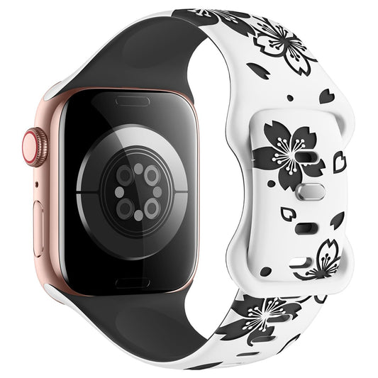 Floral Silicone Apple Watch Band