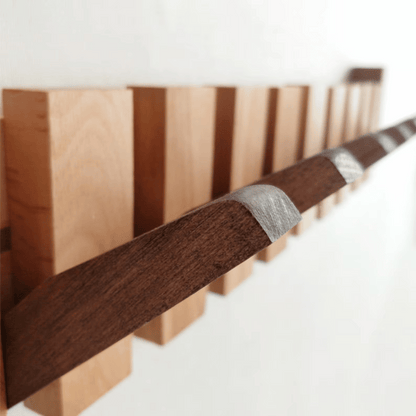 Handcrafted Wooden Piano Key Coat Rack