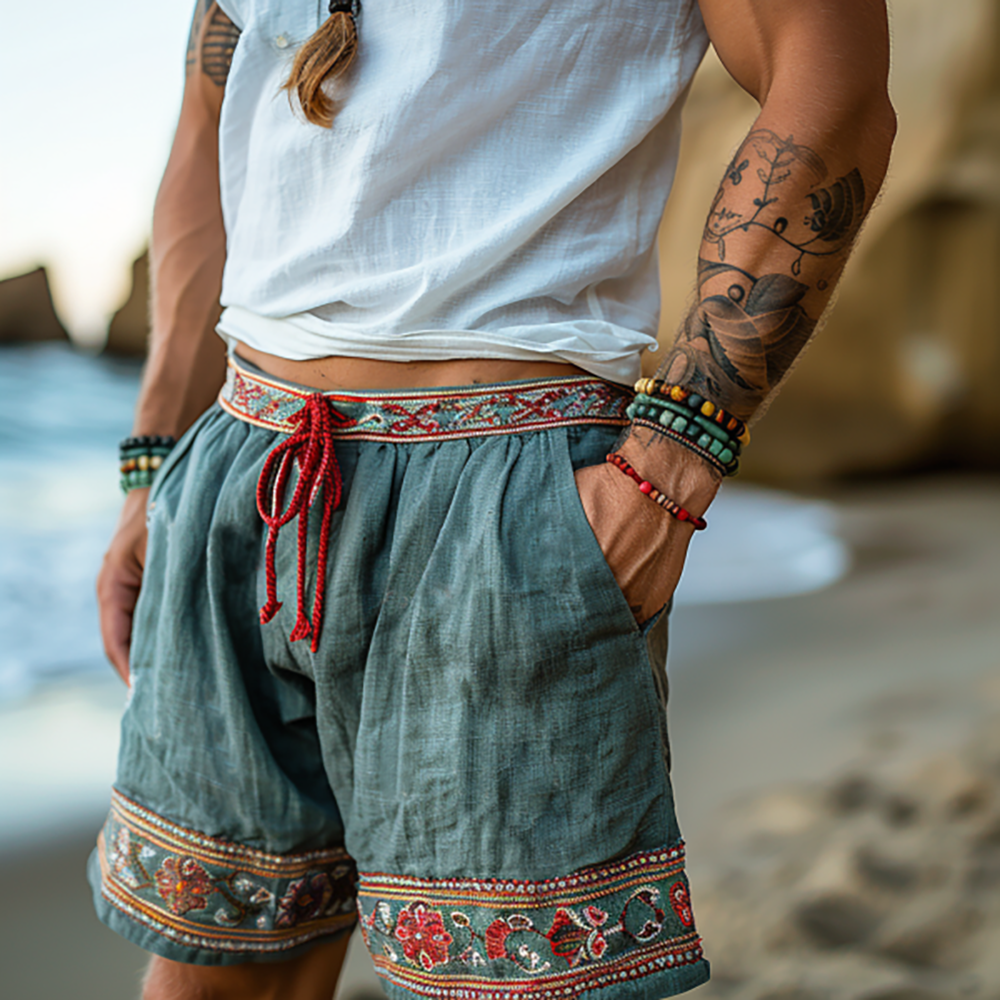 Lumiere Vintage Linen Shorts